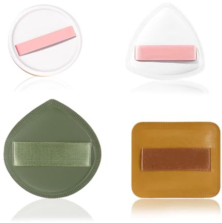 Kaynway Makeup Schwamm, Super Soft Makeup Blender Schnelles Auftragen von Schokoladen Makeup Schwämmchen für flüssige Foundation loser Puder, Nasses Trockenes Makeup Werkzeug Puderquasten (4 PCS)