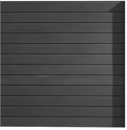 HORI Sichtschutzzaun Schmal & Schräg Element - WPC Gartenzaun - Robuster Lamellenzaun Grau - Langlebiger Sichtschutzzaun für Terrasse & Garten - Modernes Design für mehr Privatsphäre - 180 x 180 cm -
