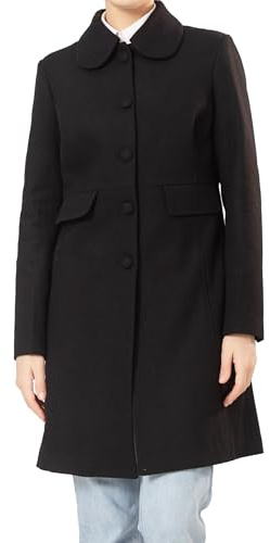 Ava Luke Damen-Wollmantel – Eleganter Frühlingsmantel aus Wolle, Leichter Übergangsmantel für Frauen 44 Schwarz