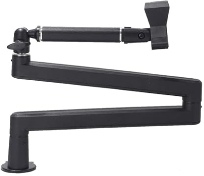 FVDPWYE Microfono Supporto Microfono da Tavolo Braccio Regolabile Staffa Alluminio Adatto per Registrazione E Trasmissione Desktop 32cmx30cm
