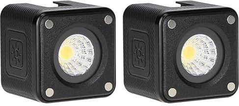 Rollei Lumis Solo 2 - LED Würfel. Kleiner LED Würfel inkl. Farbfilter für den Einsatz unterwegs. Optimaler Lichtgeber für das Filmen mit dem Smartphone. (Packung mit 2)