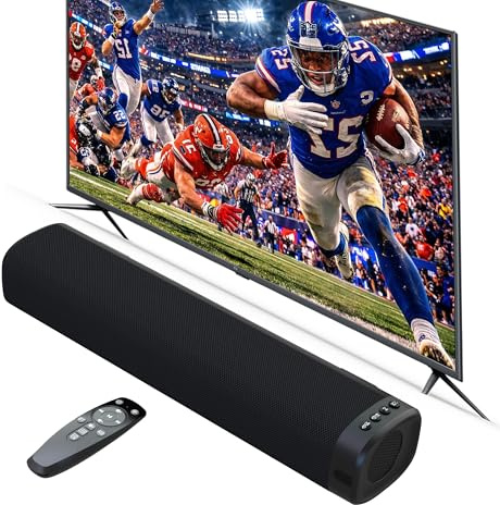 Sound Bar per Smart TV - 50W, Sound Bar TV con Bluetooth 5.0, connettività ottica/AUX, telecomando, audio home theater montabile a parete, compatibile con TV, PC e telefono
