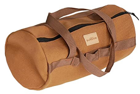 Qianly Beutel für Zeltheringe, Organizer für Zeltnägel, Multifunktionale Tasche mit Großem Volumen, BRAUN