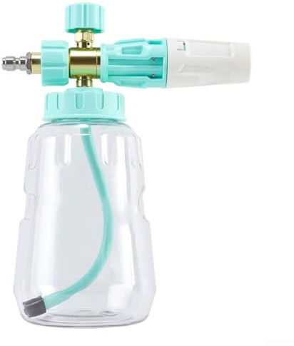 Eawfgtuw Bouteille de nettoyage en mousse de neige pour voiture, buse réglable, pulvérisateur rotatif à 360 degrés, pour le nettoyage de voiture, les soins de beauté, capacité de 1 L, plusieurs modes