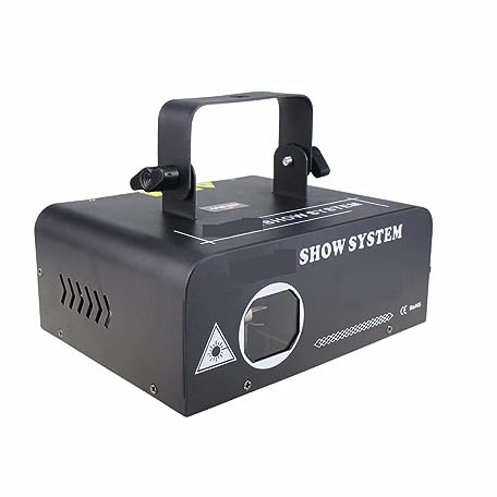 YQVEOT Luces Discoteca LED, Animación RGB Beam Disco Iluminación De Escenario Patrón De Luz Proyector DMX512 DJ Dance Bar Holiday Party Effect Show X2N8