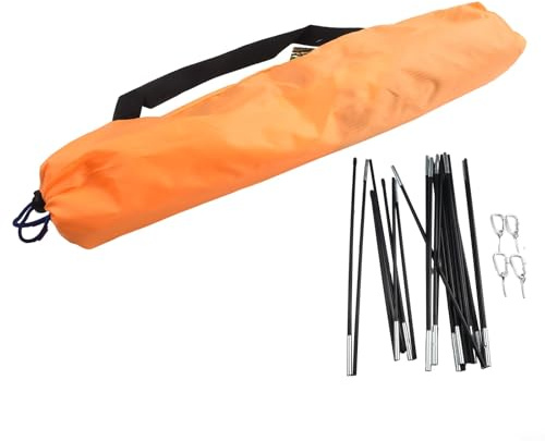Zilimontt 2 Personen aufblasbares Boot Baldachin Markise Wasserdicht PVC Sonnenschutz Shelter Zelt mit Stützstangen und Karabinern für Kanu Floß Outdoor Angeln oder Picknick