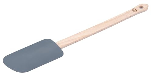 Dr. Oetker Degskrapa Classic – degspatel av platina silikon och bokträ, för exakt spridning och spridning av krämer, värmebeständighet: +100 °C, rengöring för hand, ca 28 cm