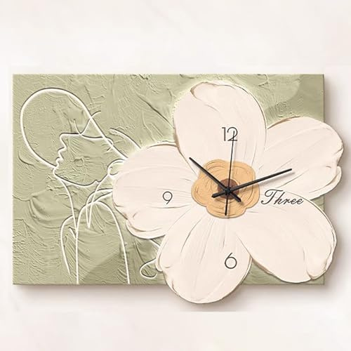 Cache Tableau Électrique Décoratif avec Horloge, Cadre Photo en Métal, Peinture Élégante(Green,66x56 cm/26x22 in)