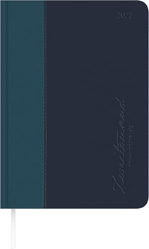 Buchkalender Premium Water türkis-blau A5 2027: Tagesplaner A5 (15x21 cm) mit 1 Tag pro Seite, Tucson-Einband, Monatsregister, Zeiteinteilung 7-22 Uhr & Notizbereich für Arbeit & Studium | Tagesplaner A5 (15x21 cm) mit 1 Tag pro Seite, Tucson-Einband, Monatsregister & Zeiteinteilung 7-22 Uhr für Arbeit