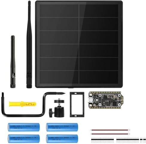 Mcnhbdgg Kit de Placa de Desarrollo 5W Solar LoRa Node con Soporte de Antena LoRa 2.4G Meshtastic MeshCore 915MHz.