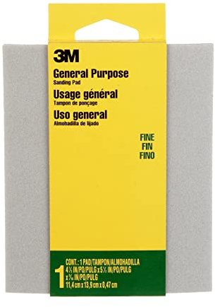 3M 917DC-NA 917 Sanding Sponge, Pack of 1, Fine