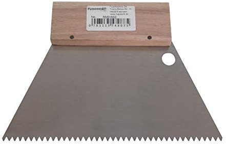 Fugodicht Leim Klebstoff Zahnspachtel Bodenleger Normalstahl S2 0.2x4.2mm gezahnt 180mm