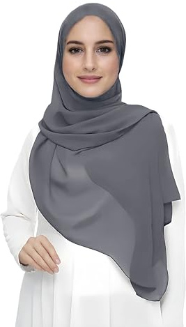Lina & Lily Damen Muslim Premium Chiffon Hijab Kopftuch Schal aus Leicht Stoff