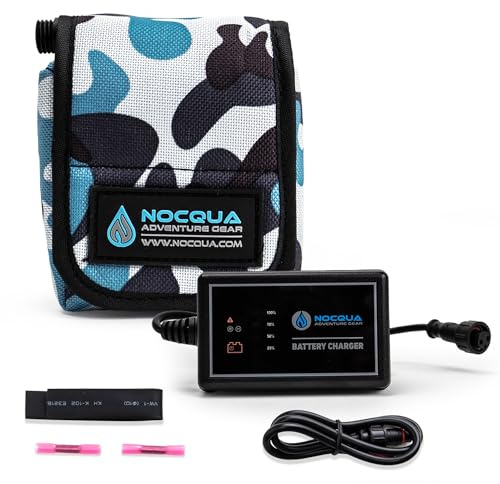 Nocqua Pro Power Kit - 12 Volt Lithium Battery with Charger - 10Ah