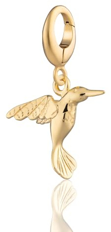 Lily Charmed 925 Sterling Silver & 18ct Gold Plated Wildlife Charm Nature Inspired Clip-On Pendant for Bracelet or Necklace Compatible with Major Jewellery Brands UK Design