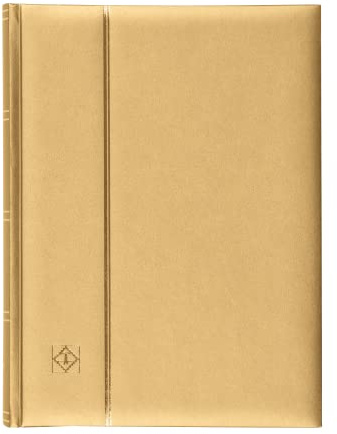 Leuchtturm 358055 Einsteckbuch Comfort, DIN A4, 64 chamoisfarbene Seiten, wattierter Einband, gold