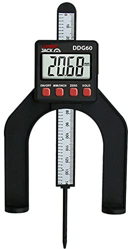 LUMBER JACK Digital Depth Gauge 0-80mm Digital Height Measuring Tool LCD Display, Magnetic Woodworking Caliper for Precision Rebate & Groove Settings