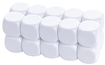 Kaiheng 22mm Würfel Blanko Groß Blankowürfel 6-Seitiger Spielwürfel Würfelset zum Würfelspiel Brettspiel, Lernen, Basteln, DIY, Zahlen 100pcs