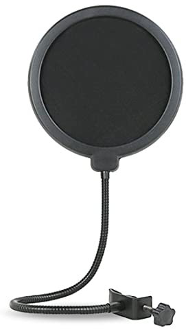 Microphone Filtre Pop avec Double Couche Son Bouclier Guard Vent Popfilter,Filtres Anti-pop,Microphone Filtre Anti-Pop, Applicable aux Microphone de Studio,Filtre le Bruit,Chansons k,Enregistrements