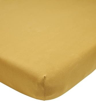 Meyco Home Basic Jersey Uni lenzuolo matrimoniale (lenzuolo con qualità jersey, in 100% cotone, perfetta vestibilità grazie alla coulisse elastica, dimensioni: 180 x 210/220 cm), oro miele