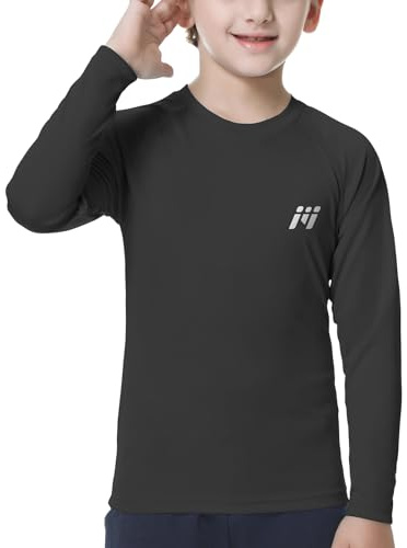 MEETWEE Niño Camiseta Natación Manga Larga con UV Protección Solar, UPF 50+ Camiseta de baño Rashguard Secado Rápido para Surf Piscina Playa
