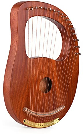 16-saitige Holz-Lyra-Harfe, Massivholz-Saiteninstrument mit Tragetasche, Stimmschlüssel, Lyra? Harfe für Anfänger