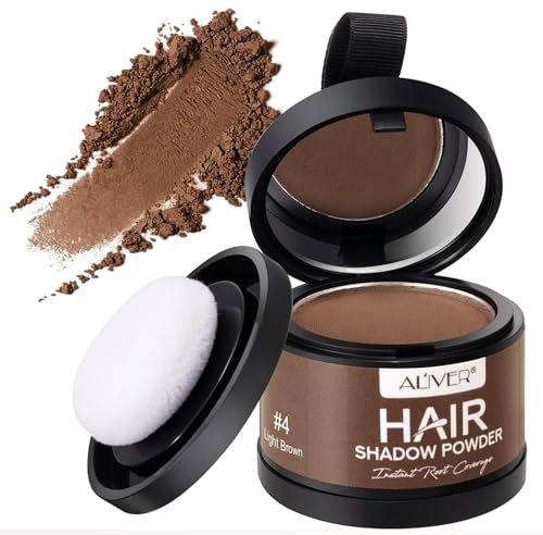 Ritocco Ricrescita Capelli, 4g Polvere per Capelli Waterproof Correttore per Infoltimento Capelli Donna e Uomo, Hairline Shadow per Riempire Capelli Diradati (Marrone chiaro)