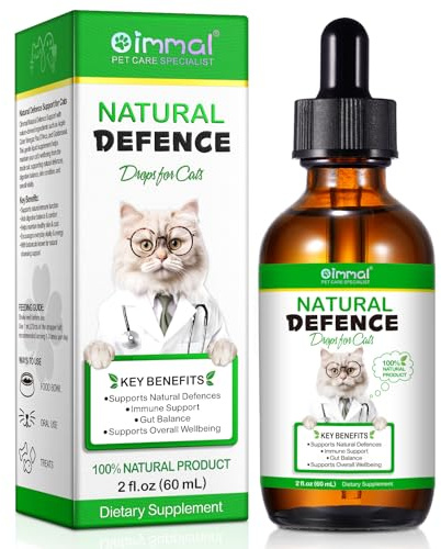 Natürliche Antibiotika für Katzen,60ml Katzen-Antibiotika-Cat Multivitamin ist antibakterielle,unterstützt das Immunsystem und Katzen Allergie Relief,Gesundheit liefert Katzen Antibiotika