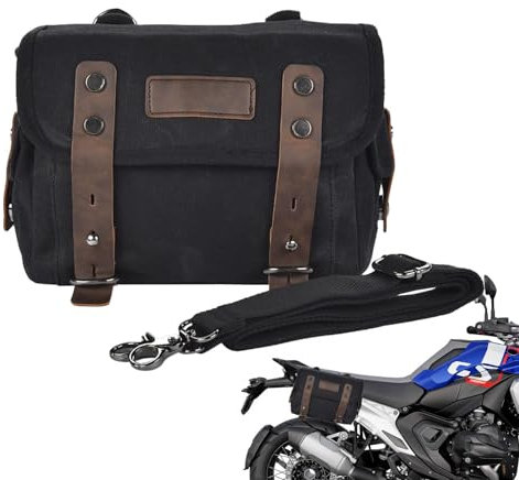 Motorrad-Hecktasche, Motorradtasche, abnehmbare Segeltuch-Motorrad-Satteltaschen, multifunktionales Motorrad-Reisegepäck für Motorrad, elektrisch, 23,1 x 8,9 x 17 cm