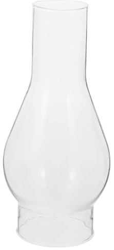 Vintage Glas Lampenschirm für Petroleumlampen und Öllampen Klar | Ersatz für Glasschirm Einer Öllampe, Transparentes Glas, Leicht zu Montieren, für Kerosin Licht