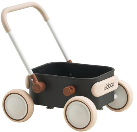 Kidpop PULA 2-in-1 Baby Lauflernwagen, Schwarz