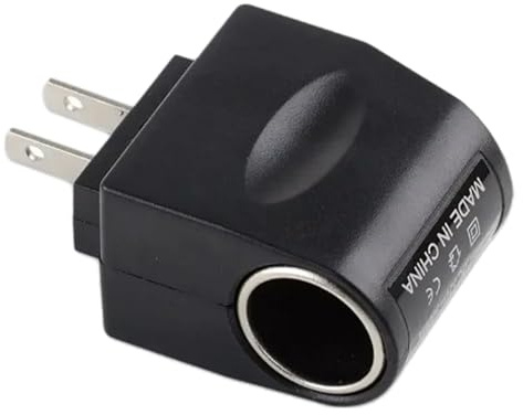 Adaptador De Enchufe De Coche - Adaptador De Enchufe De Coche | Convertidor De Encendedor De Cigarrillos Estable Con Indicador LED 220V A 12V | Accesorios Automóviles Negro Adaptador De CA Coche