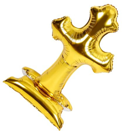 FELTECHELECTR Cross-förmige Aluminiumfolie Ballon Deko Für Taufen Shower Und Festlichkeiten Hochwertiger Stabiler Folienballon Für Religiöse Anlässe Und Feiern