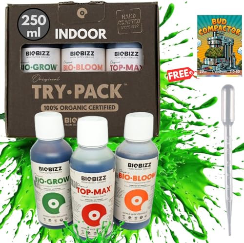 Biobizz Try Pack Indoor | Dünger Starterset | Bio Bizz Naturdünger | Flüssiger Grow Set