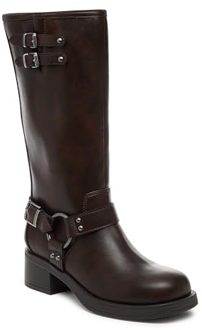 Rocket Dog Nash Faux Leather Women's Brown Heeled Knee High Boots - UK 4
