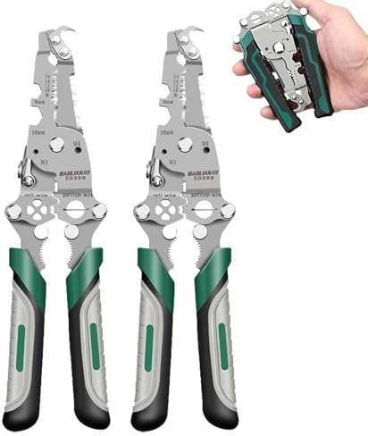 18 in1 Foldable Wire Stripper Tool, 2025 Multifunctional Wire Stripper Crimper Cable Cutter Pliers,Wire Cutters Electrical,Electricians Pliers,Electrical Wire Cutters Cable Stripping Tool (2pcs)