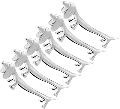 CIYODO 6 pièces Lot Repose-Baguettes Alliage de Zinc Forme Chien Support Ustensiles de Cuisine Élégant pour Table Organiseur Coupe-Couverts Polyvalent