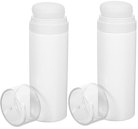 TOYZFRIENDY 2 Stück-pack Babypuder Dosen aus Pp und Baumwolle mit Praktischem Puff Leerer Puderdose Leer für Körperpuder für Babys und Reiseverpackungen zu Hause Zufällige Farbe