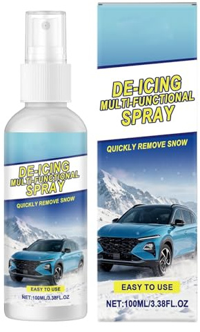 Sbrinatore Per Parabrezza Auto 100 ml Agente Sciogliente Neve Per Vetri | Spray Sciogli Ghiaccio Per Vetri Auto Per Autisti Camper SUV Berlina Clima Freddo Spostamenti Quotidiani Viaggi Gu