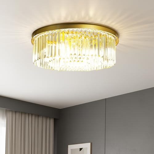 PBTERDTF Kristallleuchter Klare Kristall Kronleuchter 8 LED E14 Leuchten Modern Kristall Pendelleuchte Esstisch Hängeleuchte Klare Deckenleuchte Hängend Hängellampe für Esszimmer, Badezimmer