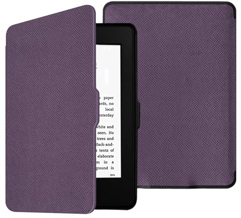 FINTIE Slimshell fodral för Kindle Paperwhite - passar alla Paperwhite-generationer före 2018 (passar inte helt nya Paperwhite 10:e generationen), Djup lila