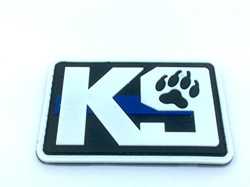 K9 Thin Blue Line Dog Airsoft Paintball PVC Morale Patch (leuchtet im Dunkeln)