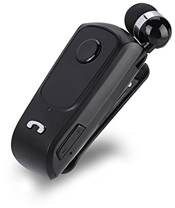 Bluetooth Headset, Sports Wireless Bluetooth 4.1 Headset Earpiece Retractable Handsfree Single Earphone with Mic Noise Cancelling In-ear Earphone for Driver, Trucker, Bike, Sports.(Black)