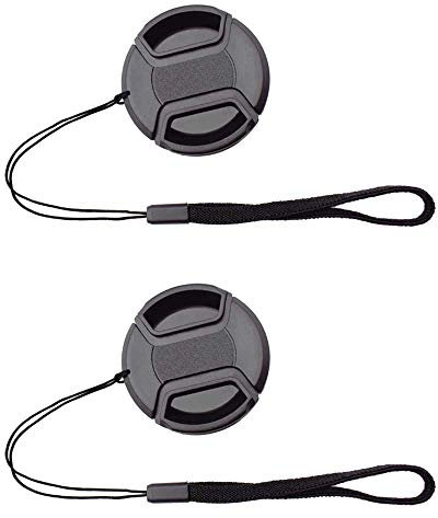 55mm Lens Cap Cover with Keeper for AF-P DX NIKKOR 18-55mm f/3.5-5.6G VR Lens for Nikon D7200 D5600 D5500 D5300 D3500 D3400 D3300 Camera, ULBTER Lens Cap & Lens Cover Keeper -2 Pieces