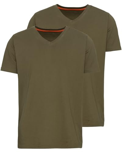 Parforce Doppelpack T-Shirts V-Neck Oliv M