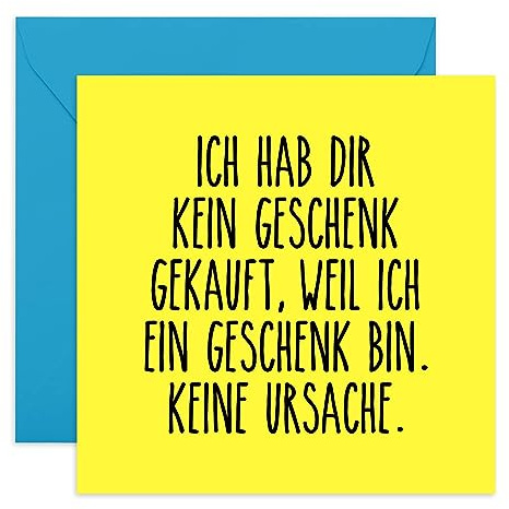 Central 23 - Lustige Geburtstagskarte – Ich hab Dir kein - Humorvolle Glückwunschkarte zum Geburtstag für Männer Frauen Ihn Sie - Mit witzigen Aufklebern