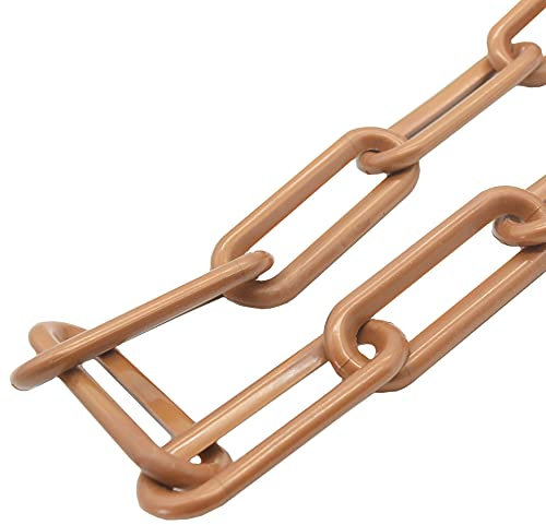 4,80m Regenablaufkette 10mm Kunststoff Regenkette Kupfer-Ton Ablaufkette Tropfkette Wasserkette