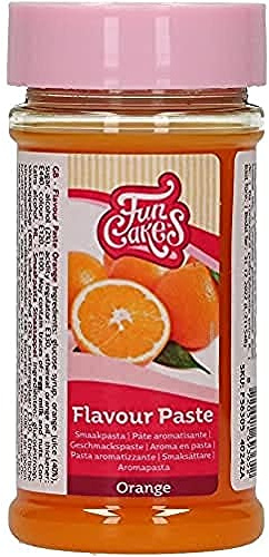 FunCakes Pasta Aromatizzante Arancia: Aromi Alimentari, Ottimo Gusto, Perfetto per Decorare Torte, Adatto per Pastella e Ripieni. 120 gr.