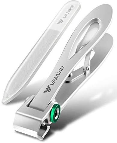 VANWIN Gerader Nagelknipser für eingewachsene Zehennägel, 16 mm breite Backenöffnung, große Zehennagelknipser für dicke Nägel, robuster Zehennagelknipser für Senioren, Männer, Frauen