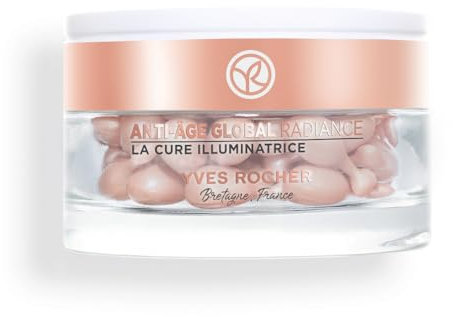 Yves Rocher ANTI-AGE GLOBAL - Aufhellende Kurpflege - Anti-Aging Serum Ampullen - Mit pflanzlichem Knospen-Nektar - 35 Kapseln